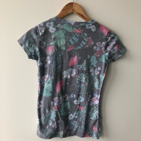 Floral Print NYC Graphic Tee Shirt - Picture 2 of 4